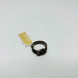 MICHAEL KORS Espresso Buckle Ring Size 7